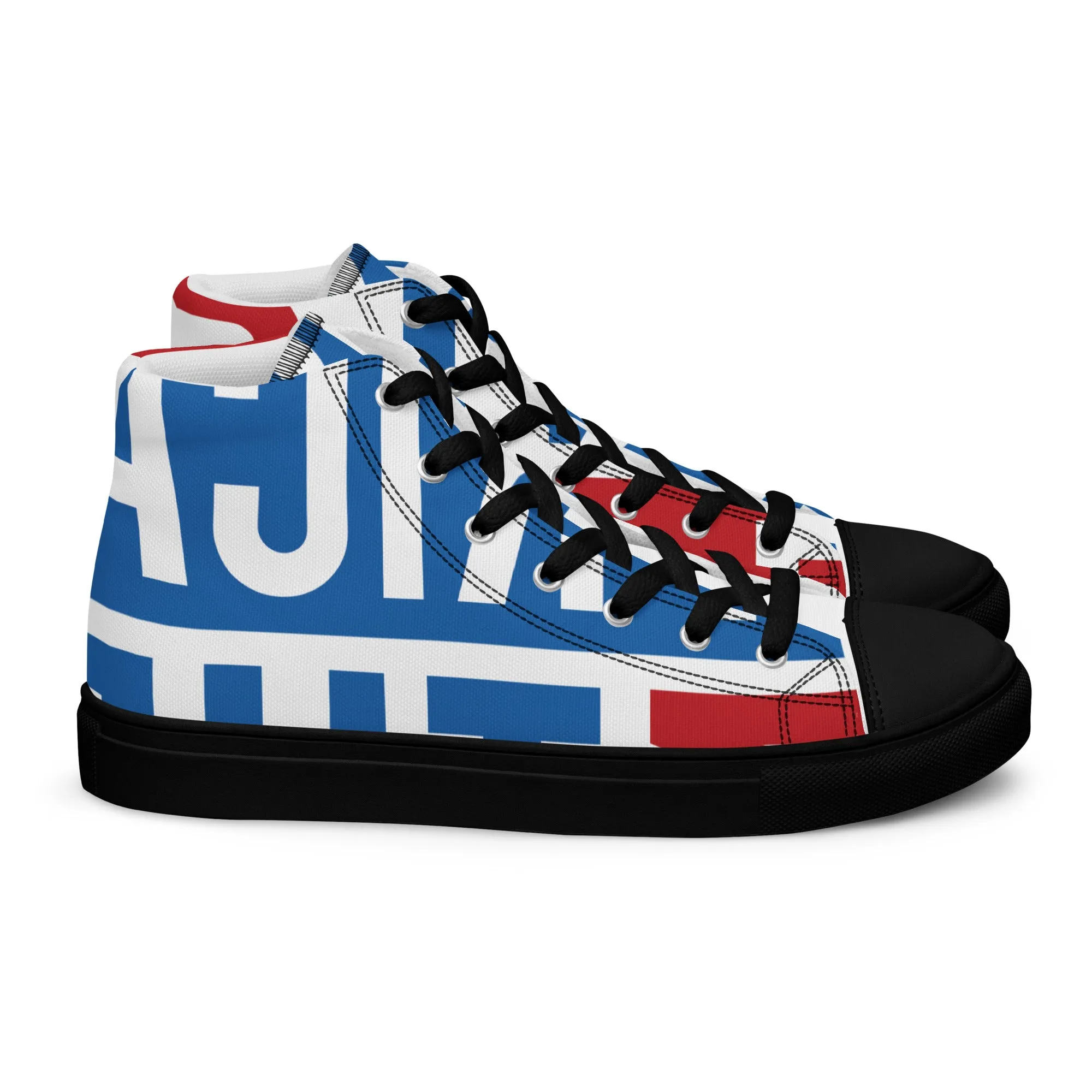 AFRICA ON THE RISE Women's High Top Canvas Shoes