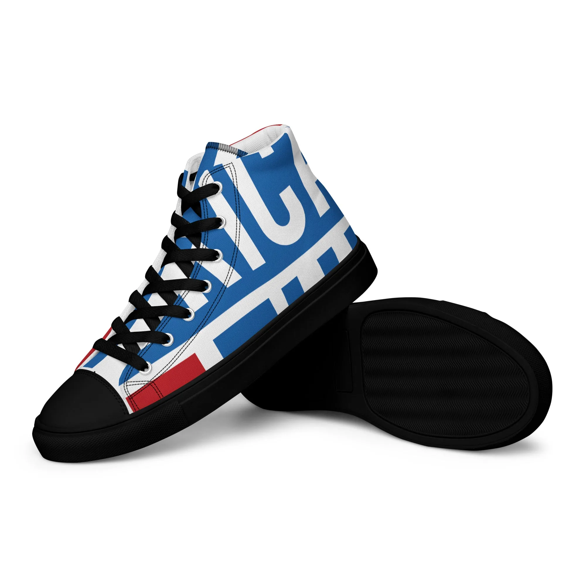 AFRICA ON THE RISE Women's High Top Canvas Shoes