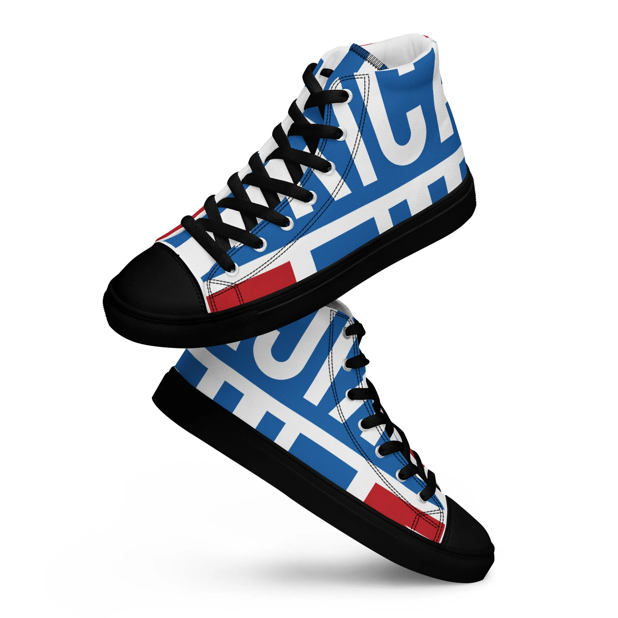 AFRICA ON THE RISE Women's High Top Canvas Shoes