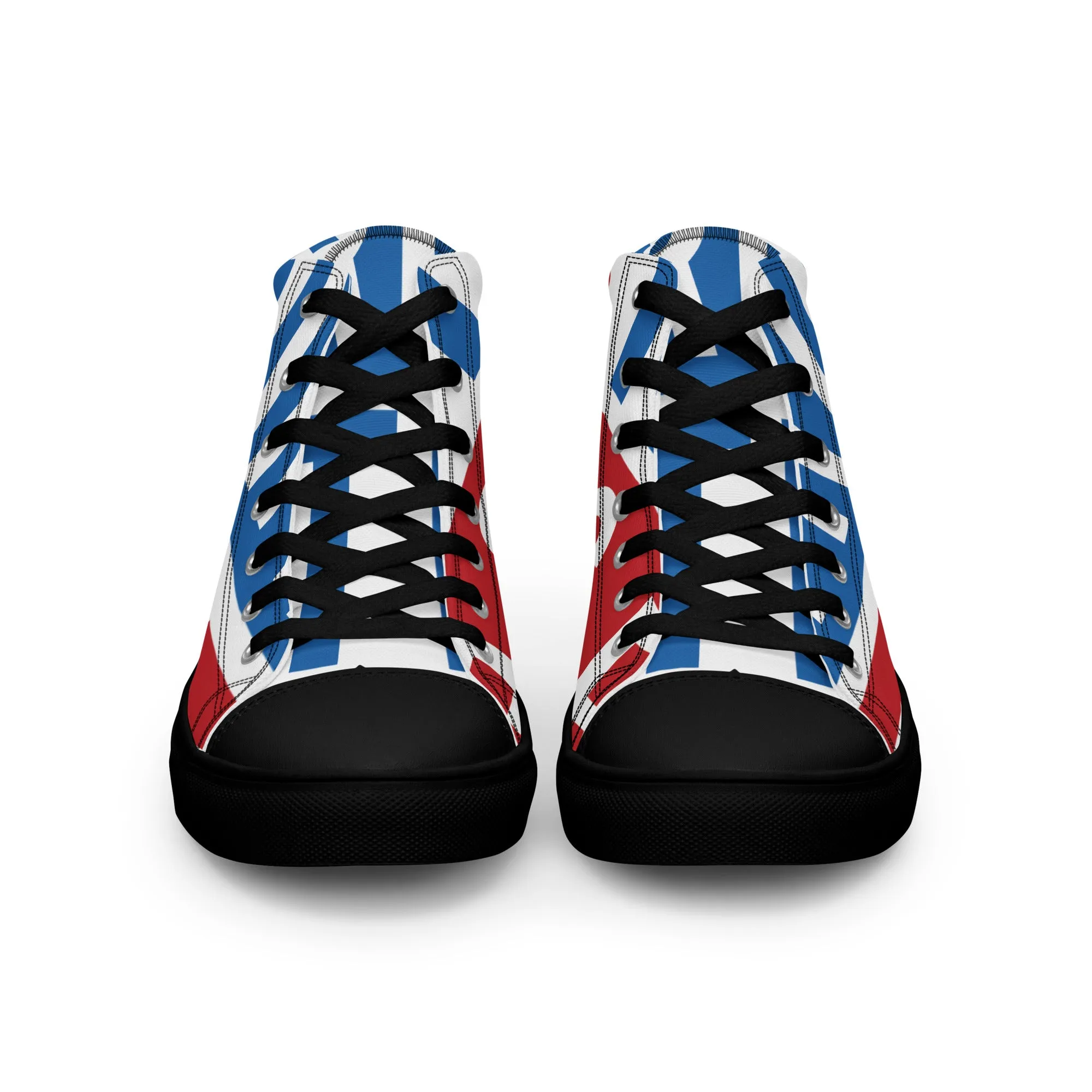AFRICA ON THE RISE Women's High Top Canvas Shoes