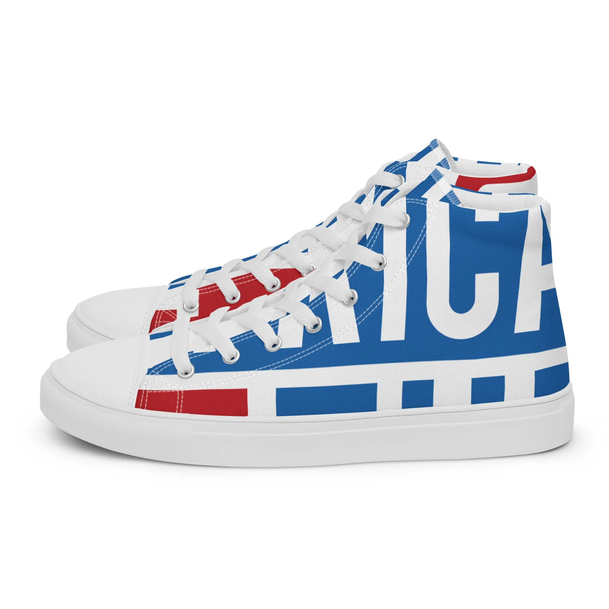 AFRICA ON THE RISE Women's High Top Canvas Shoes