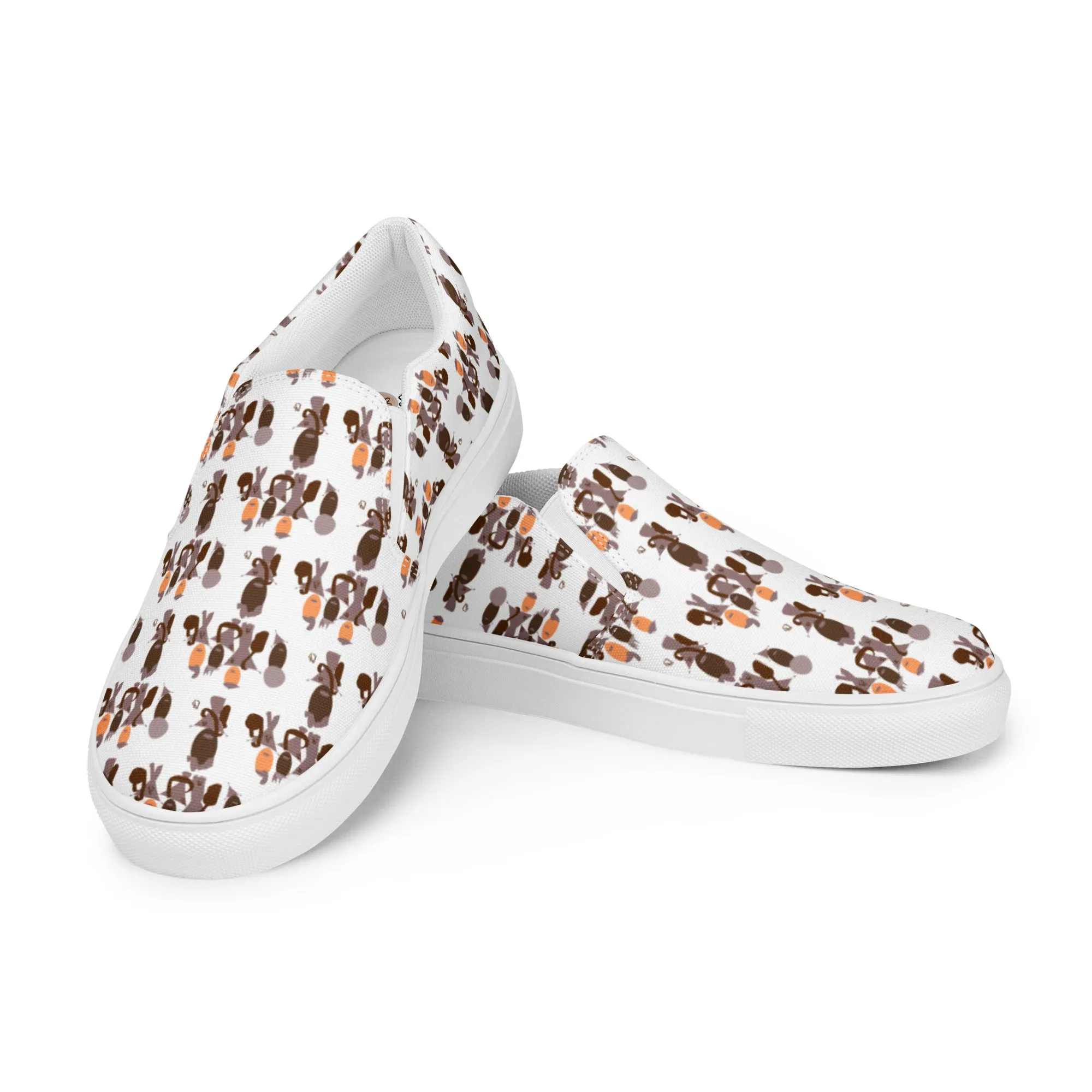 AJBeneficial Entourage Women’s slip-on canvas shoes on White