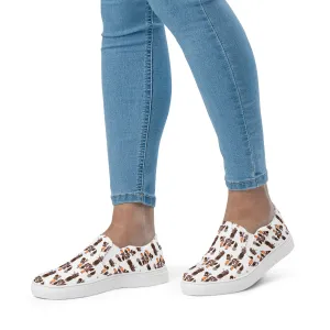AJBeneficial Entourage Women’s slip-on canvas shoes on White