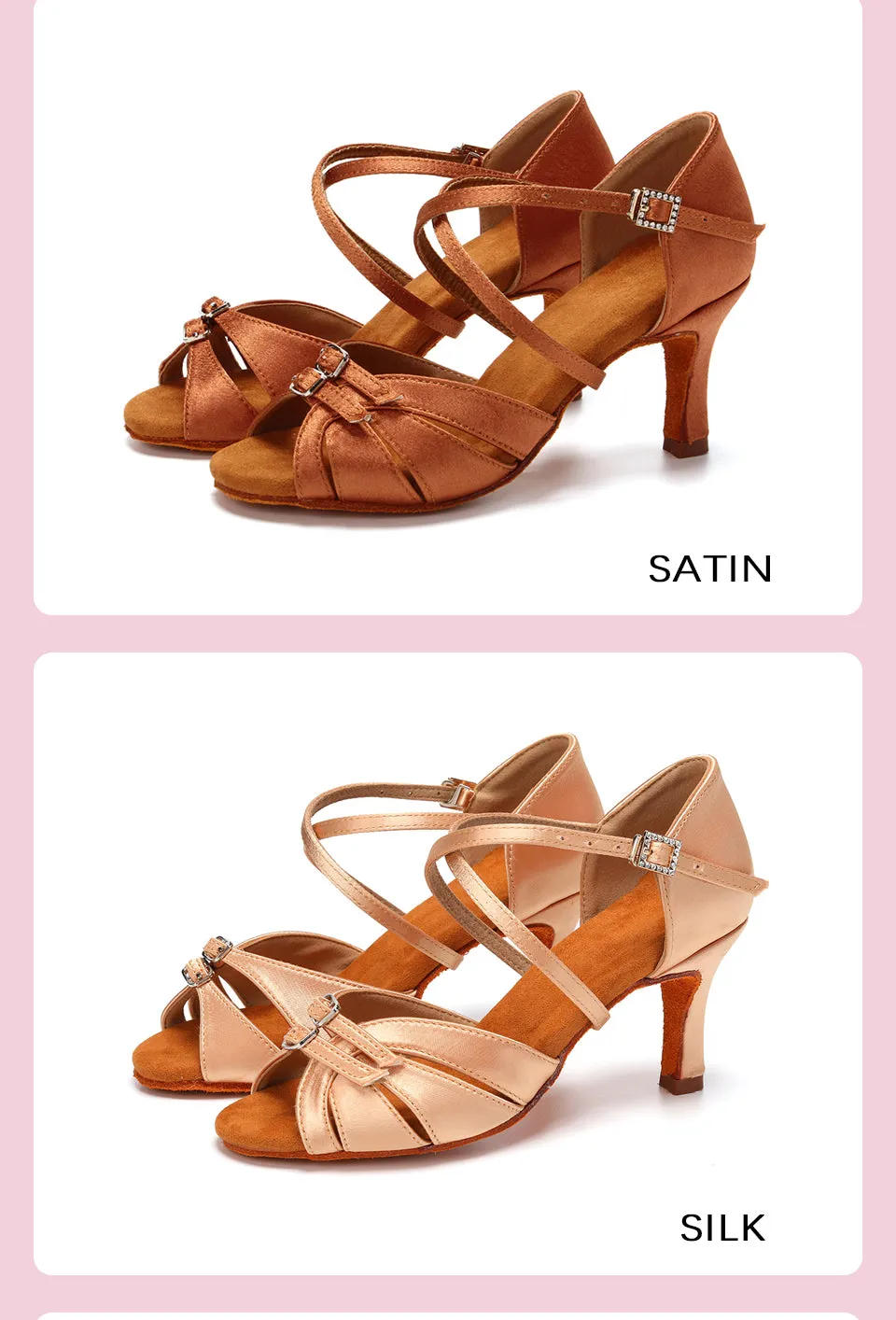 #BA22 Ladies Latin- Ballroom-Tango- Salsa Dance Shoes - Soft Sole