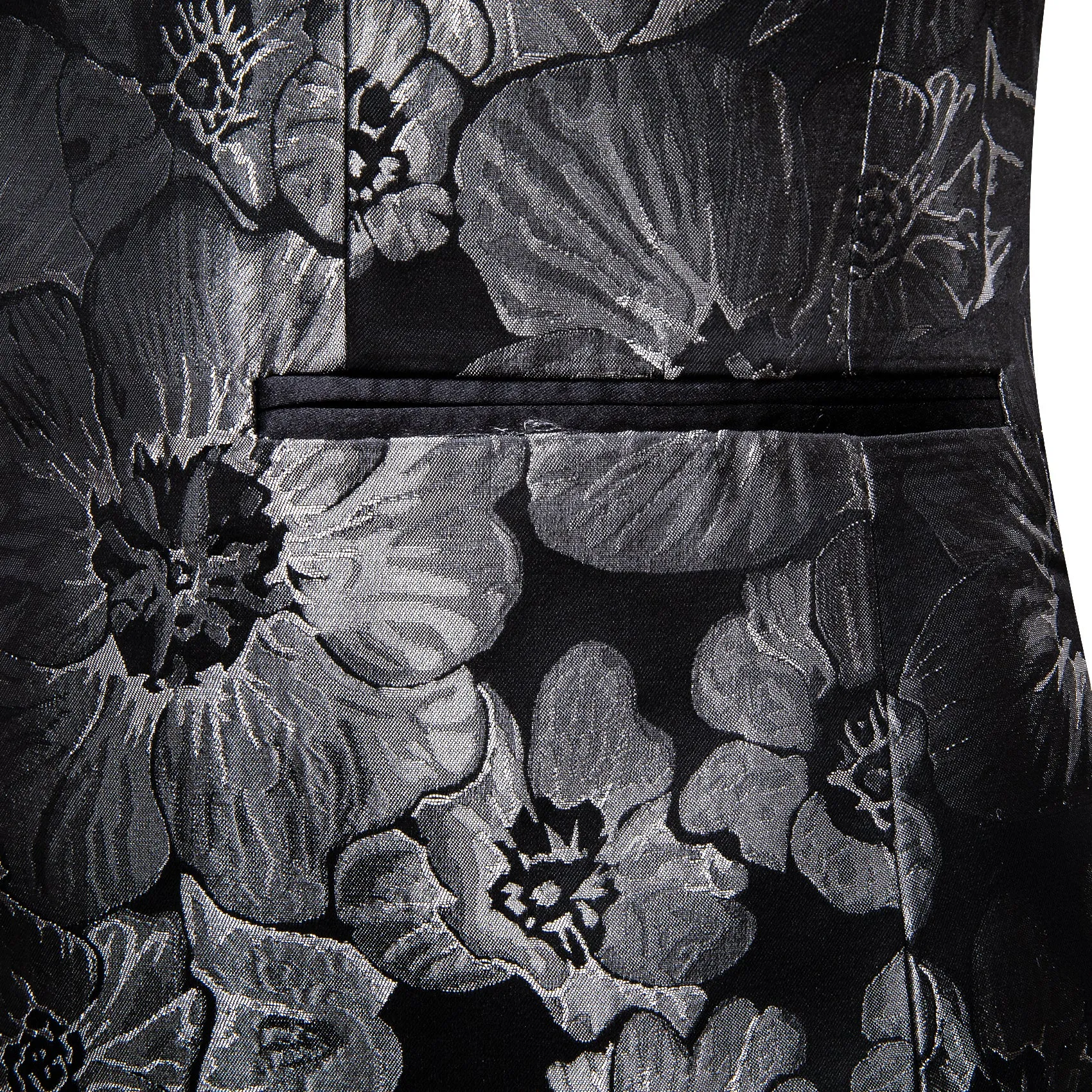 Black Grey Floral Men's Suit for Party