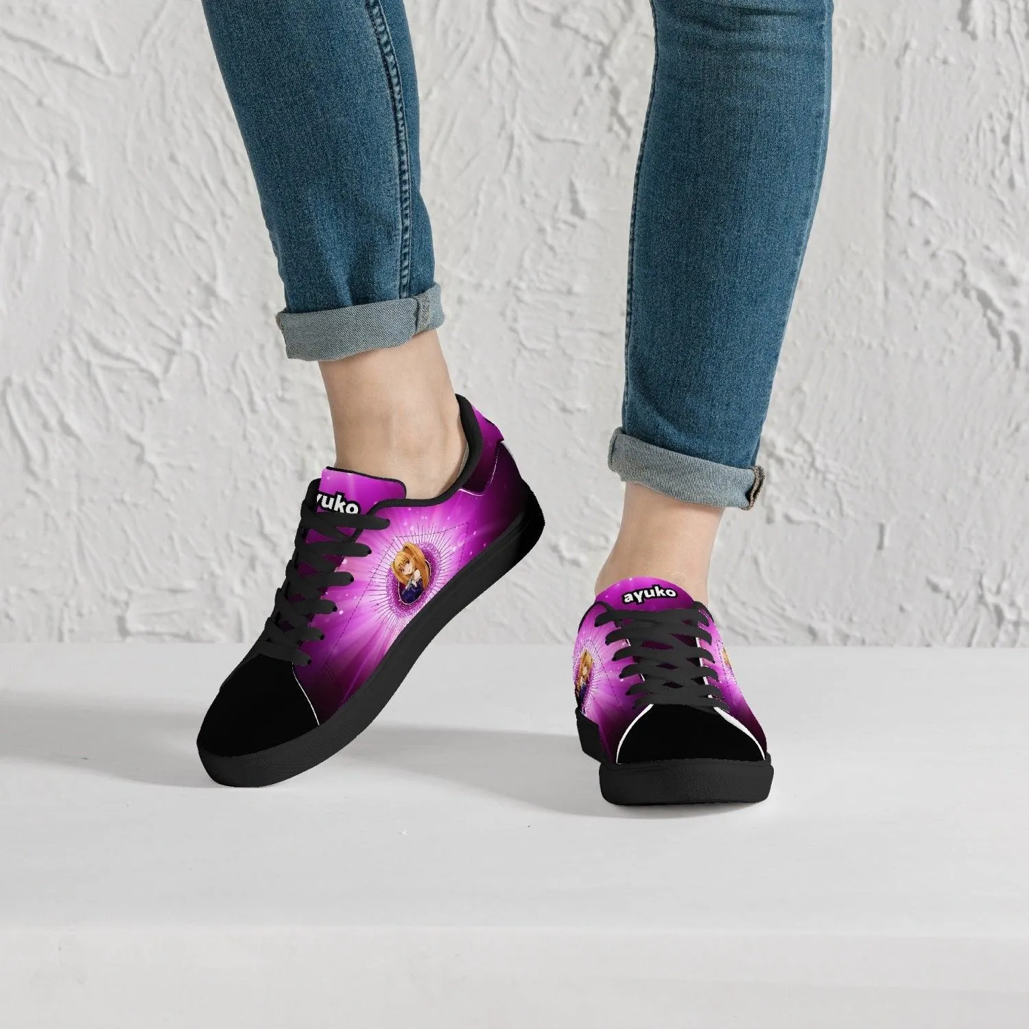 Death Note Misa Pink Purple Skate Anime Shoes