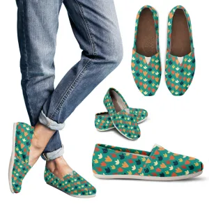 Dino Footprint - Women's Dinosaur Canvas Shoe