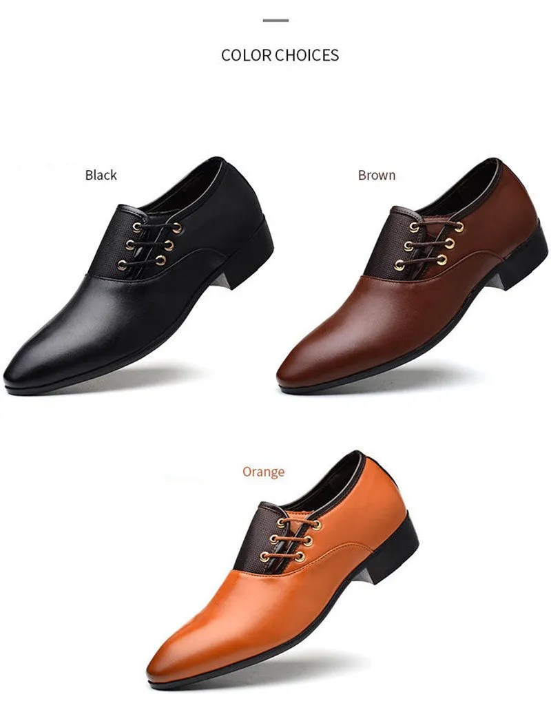 Jinquedai Italian men's leather shoes large size luxury dress shoes men's high quality office loafers men's casual wedding shoes