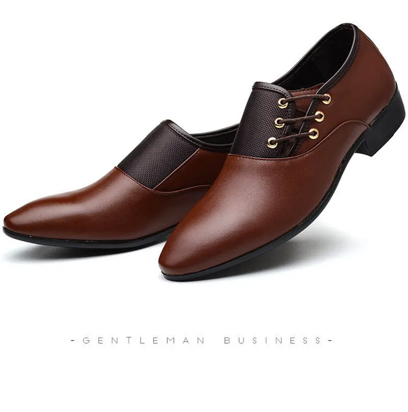Jinquedai Italian men's leather shoes large size luxury dress shoes men's high quality office loafers men's casual wedding shoes