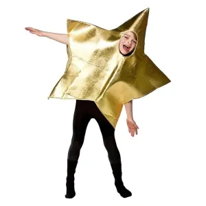 Kids Nativity Play Star Costume Gold Silver Halloween Fancy Dress
