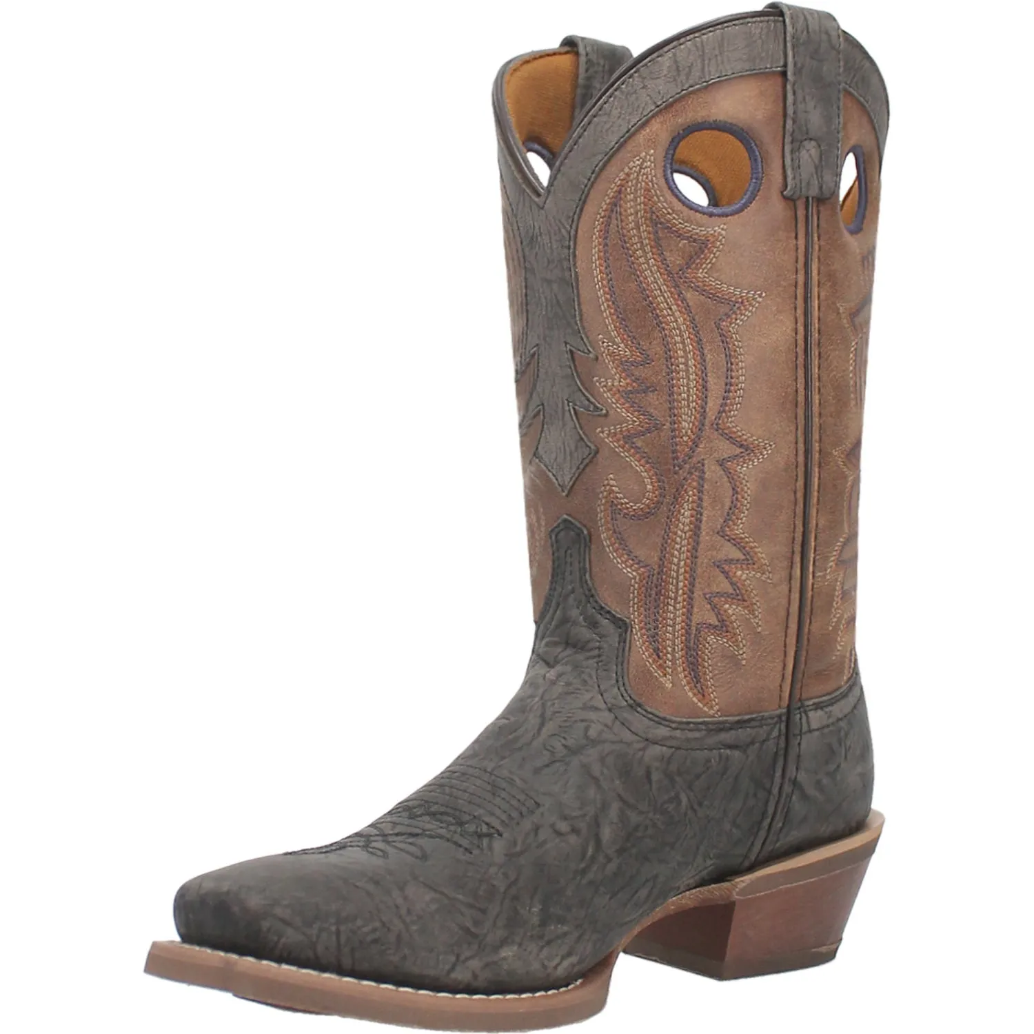 Laredo Mens Walker Grey Leather Western Work Boots 8 EW
