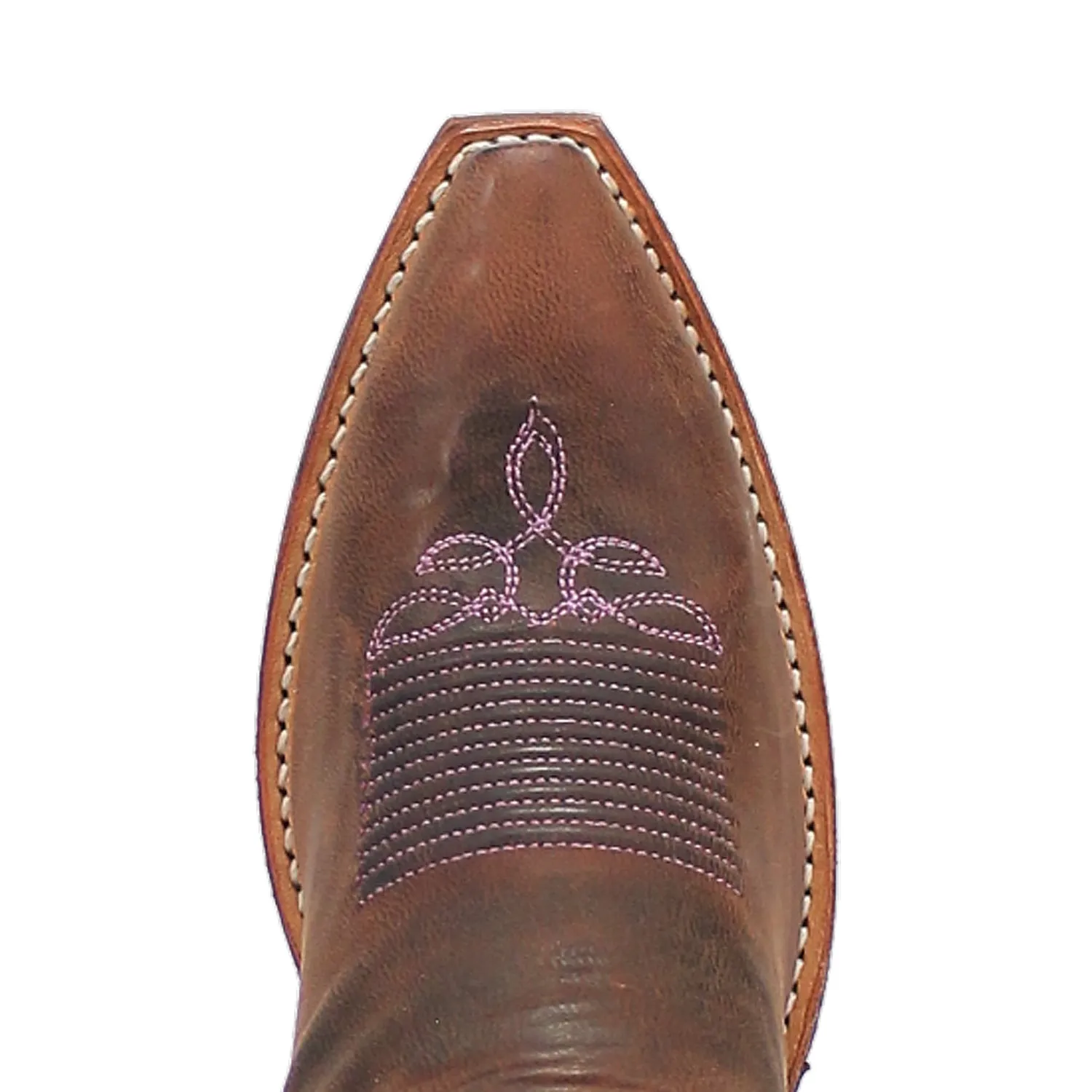 Laredo Womens Larissa Dark Brown/Purple Leather Cowboy Boots 7 M