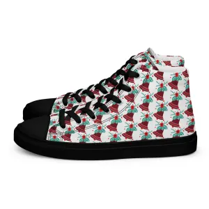 Men Christmas High Top Canvas Shoes (Glamourange Holiday Magic Canvas Shoes For Men - 0013)