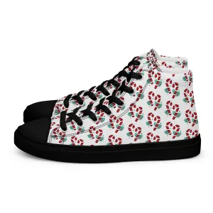 Men Christmas High Top Canvas Shoes (Glamourange Holiday Magic Canvas Shoes For Men - 005)
