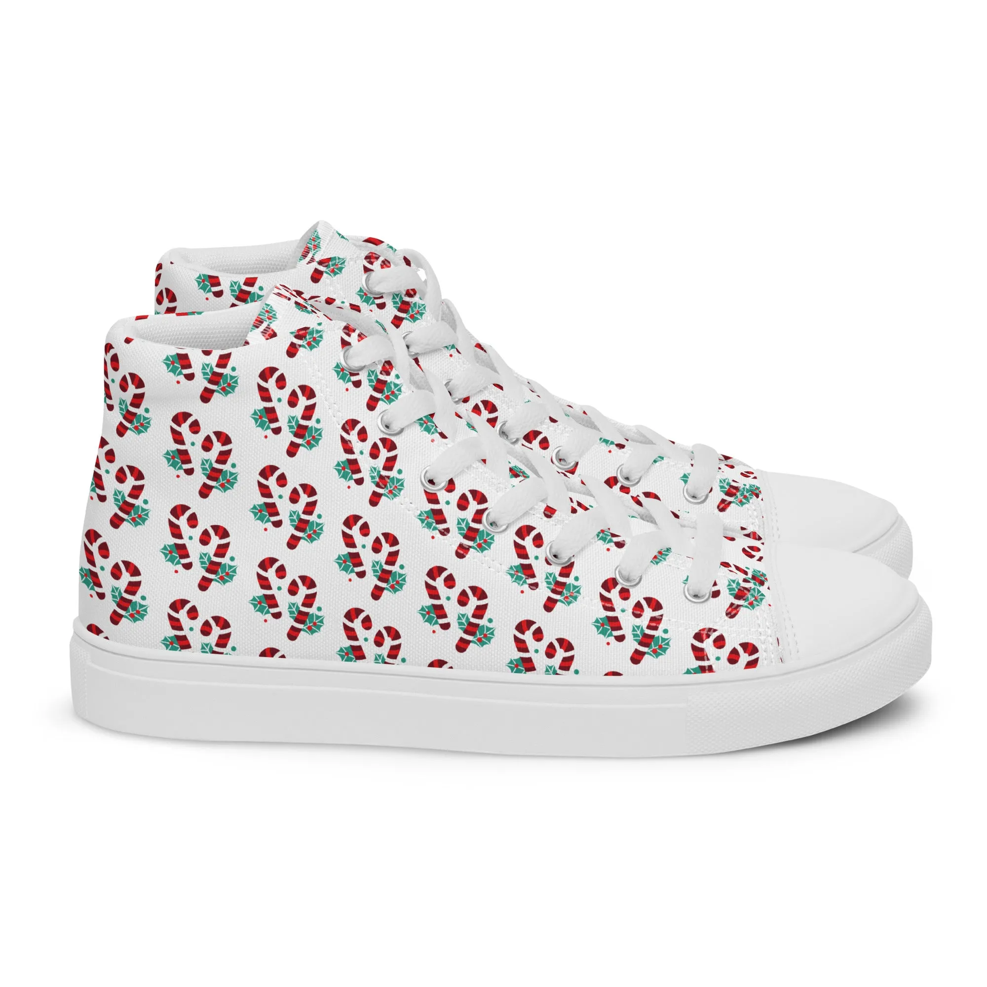 Men Christmas High Top Canvas Shoes (Glamourange Holiday Magic Canvas Shoes For Men - 005)