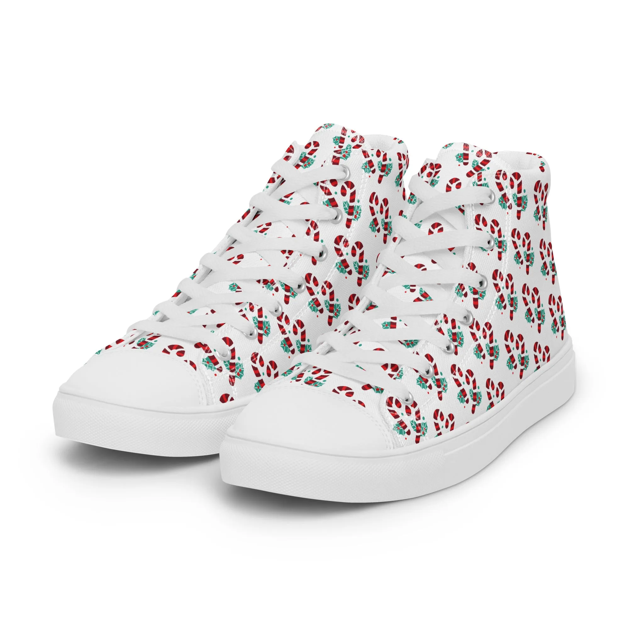 Men Christmas High Top Canvas Shoes (Glamourange Holiday Magic Canvas Shoes For Men - 005)
