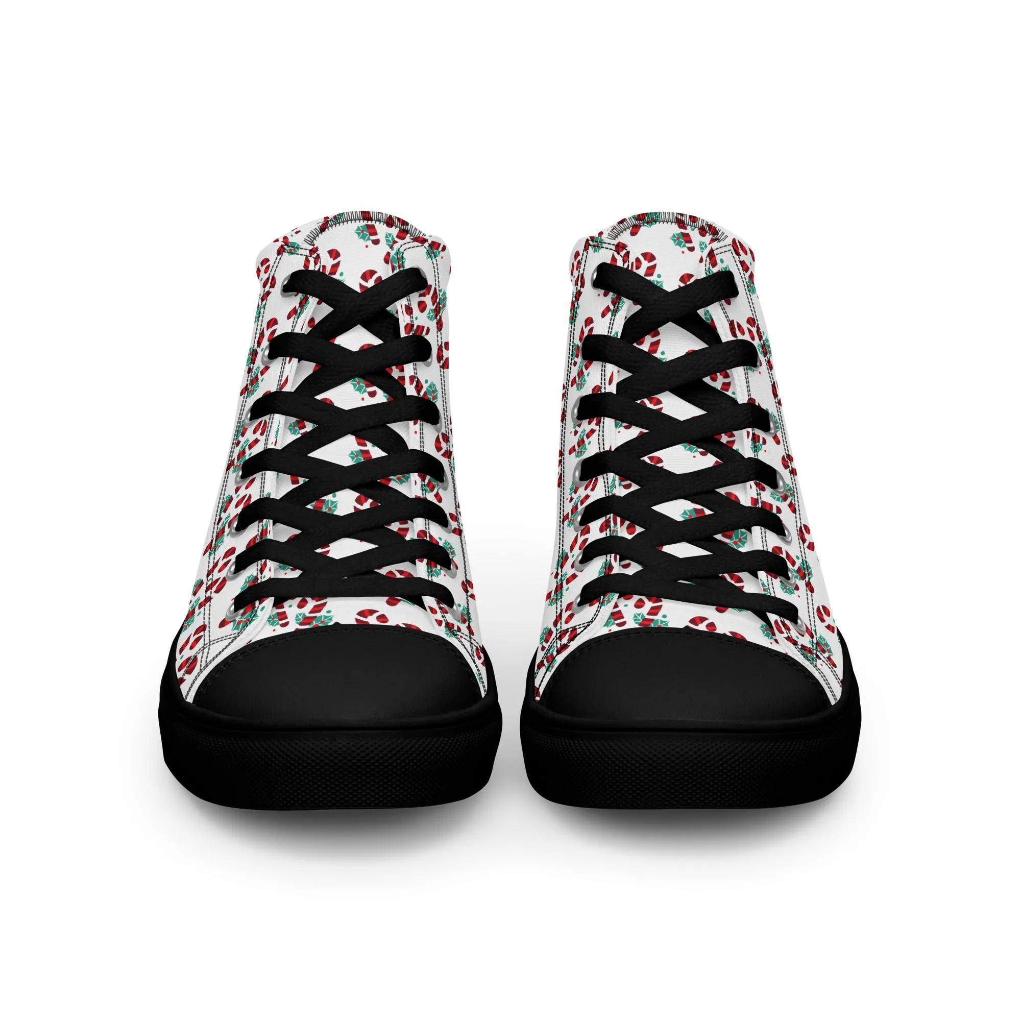 Men Christmas High Top Canvas Shoes (Glamourange Holiday Magic Canvas Shoes For Men - 005)