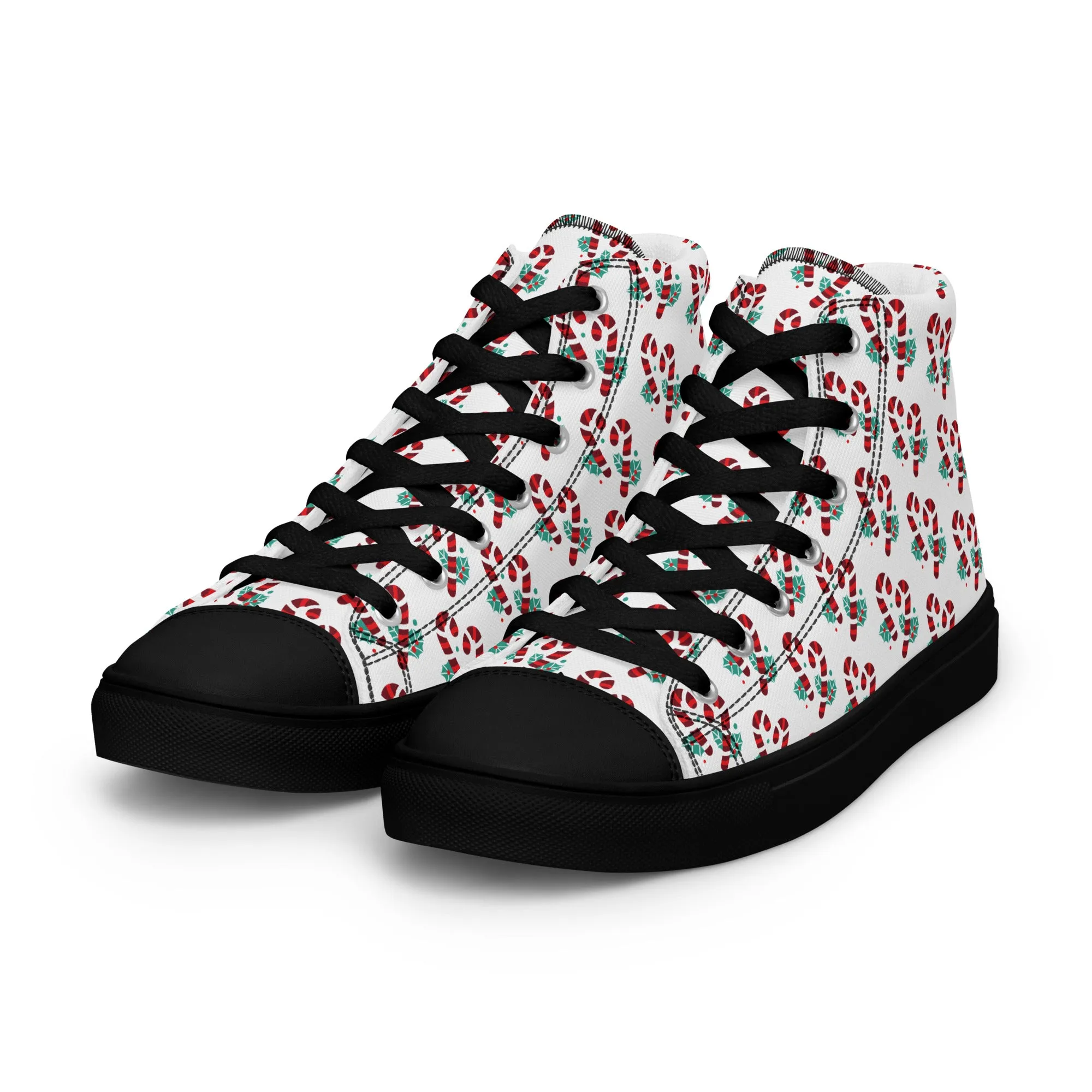 Men Christmas High Top Canvas Shoes (Glamourange Holiday Magic Canvas Shoes For Men - 005)