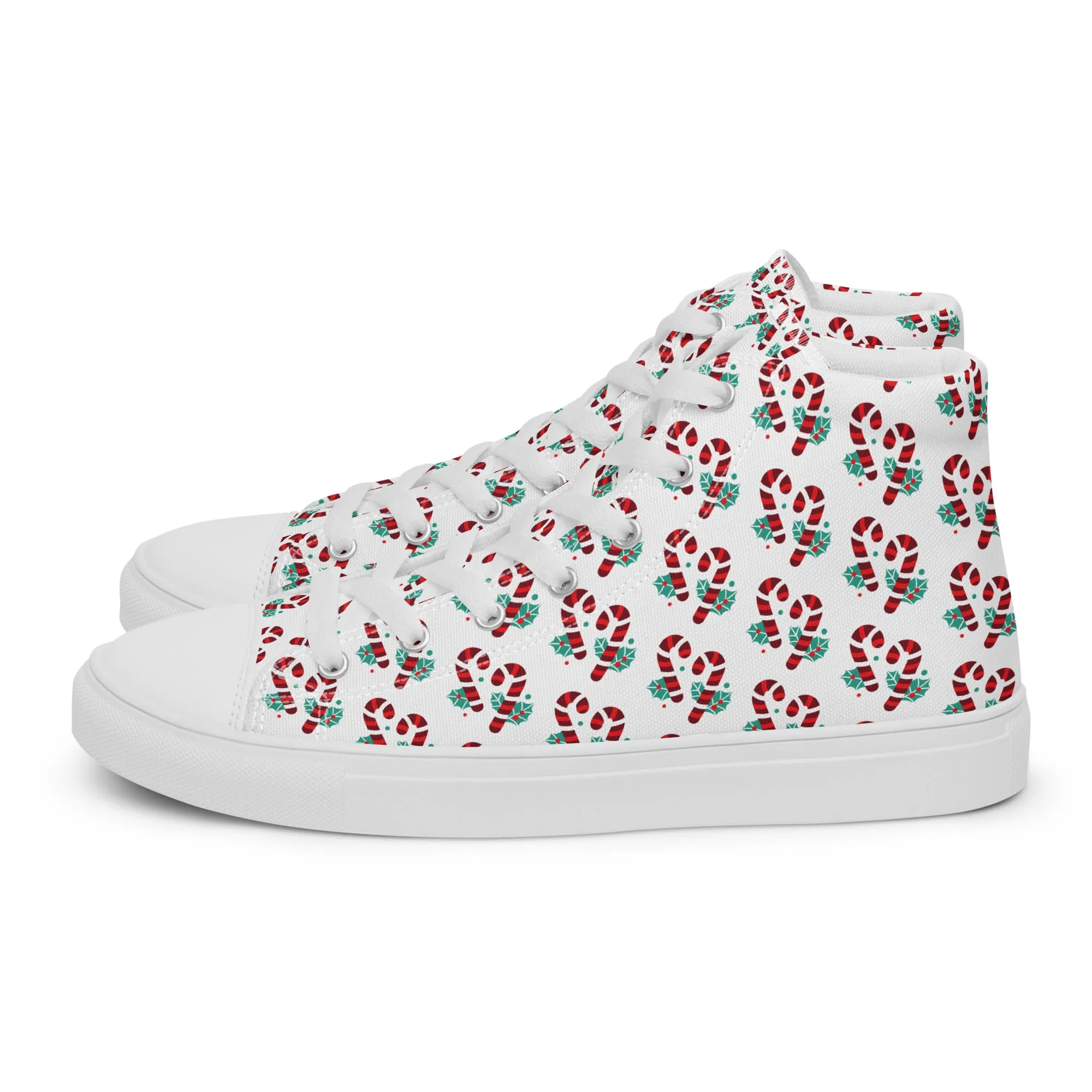 Men Christmas High Top Canvas Shoes (Glamourange Holiday Magic Canvas Shoes For Men - 005)