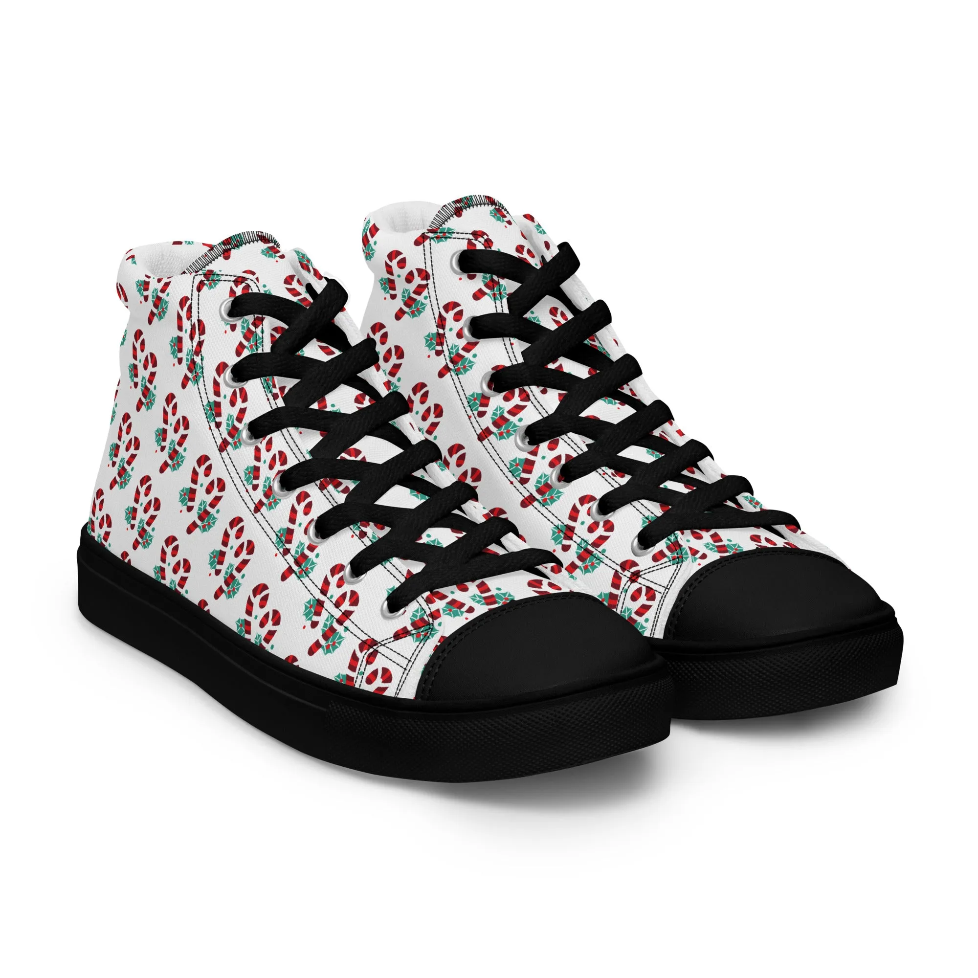 Men Christmas High Top Canvas Shoes (Glamourange Holiday Magic Canvas Shoes For Men - 005)