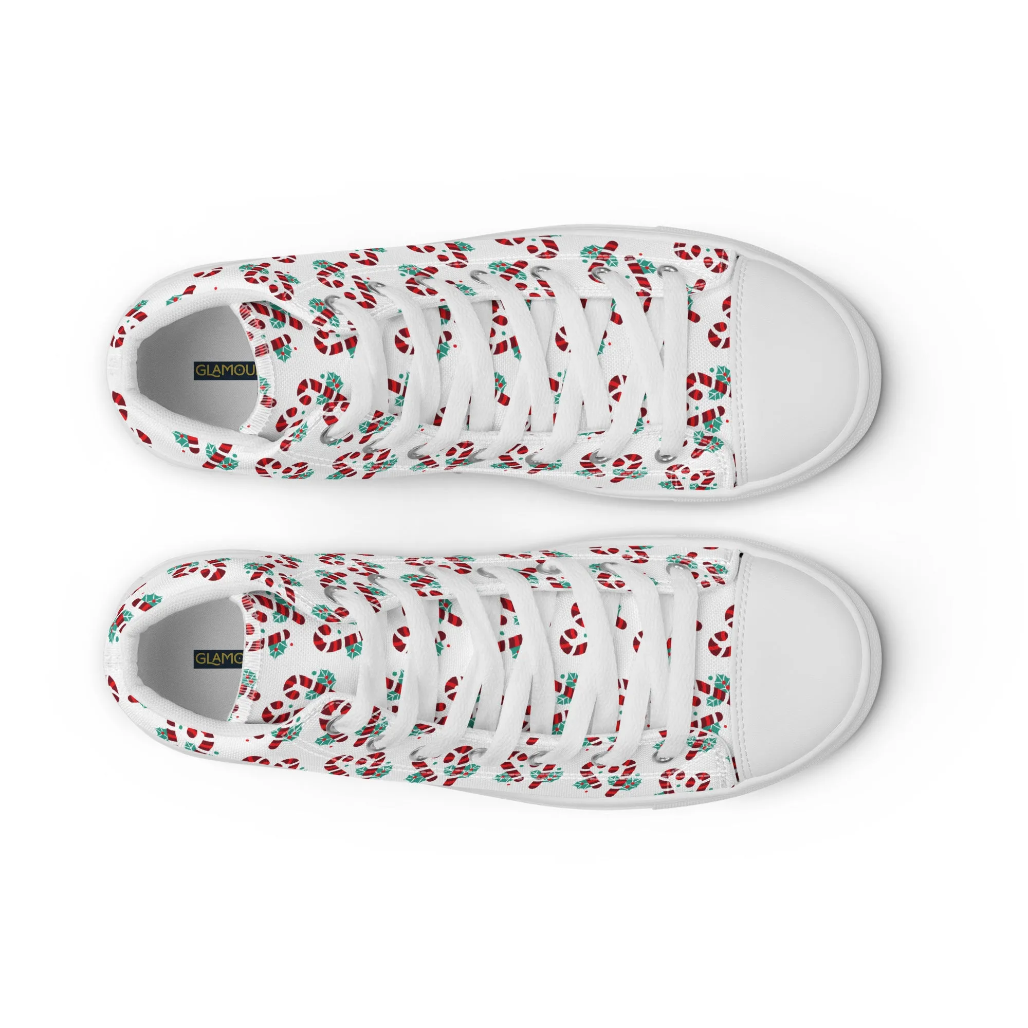 Men Christmas High Top Canvas Shoes (Glamourange Holiday Magic Canvas Shoes For Men - 005)