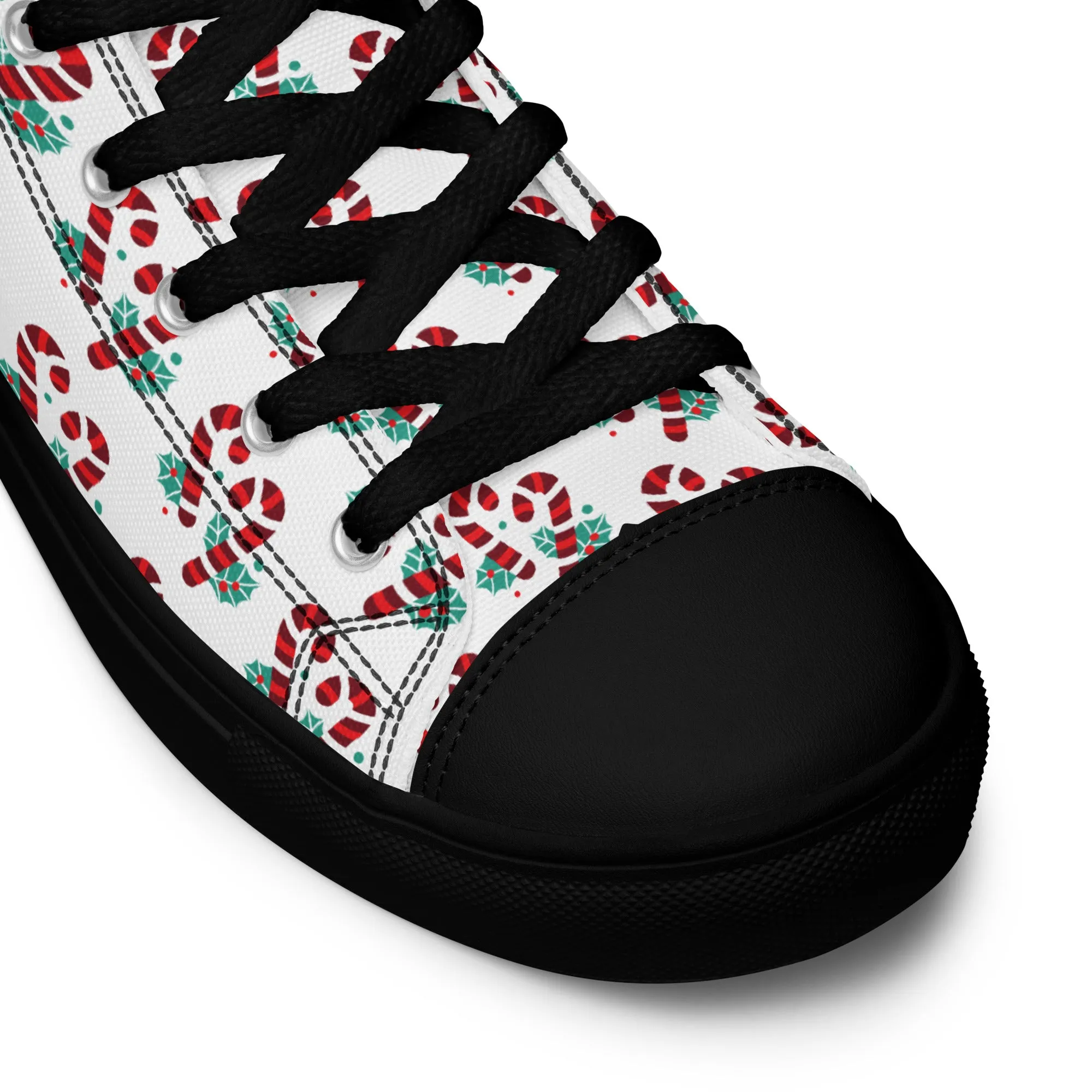 Men Christmas High Top Canvas Shoes (Glamourange Holiday Magic Canvas Shoes For Men - 005)