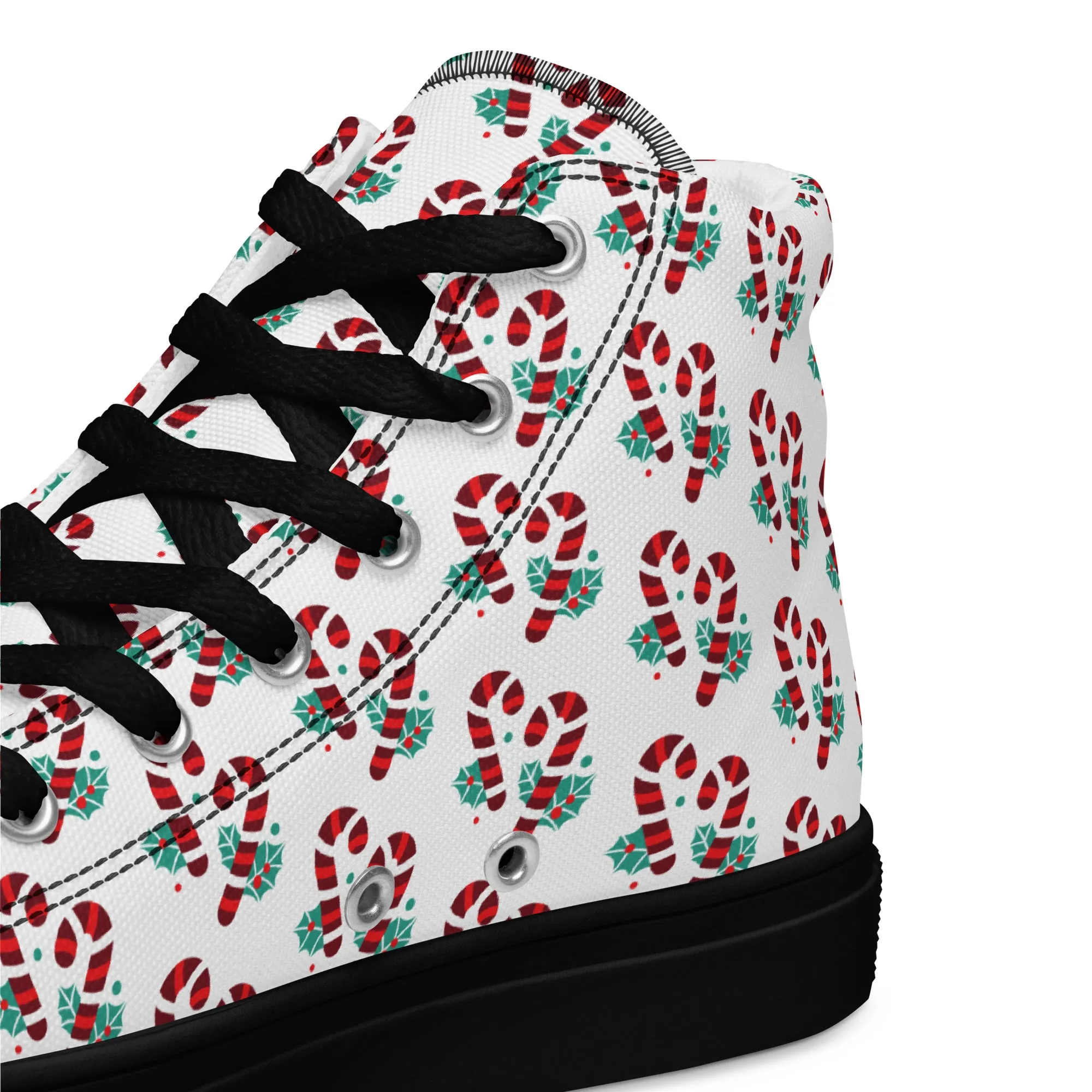 Men Christmas High Top Canvas Shoes (Glamourange Holiday Magic Canvas Shoes For Men - 005)