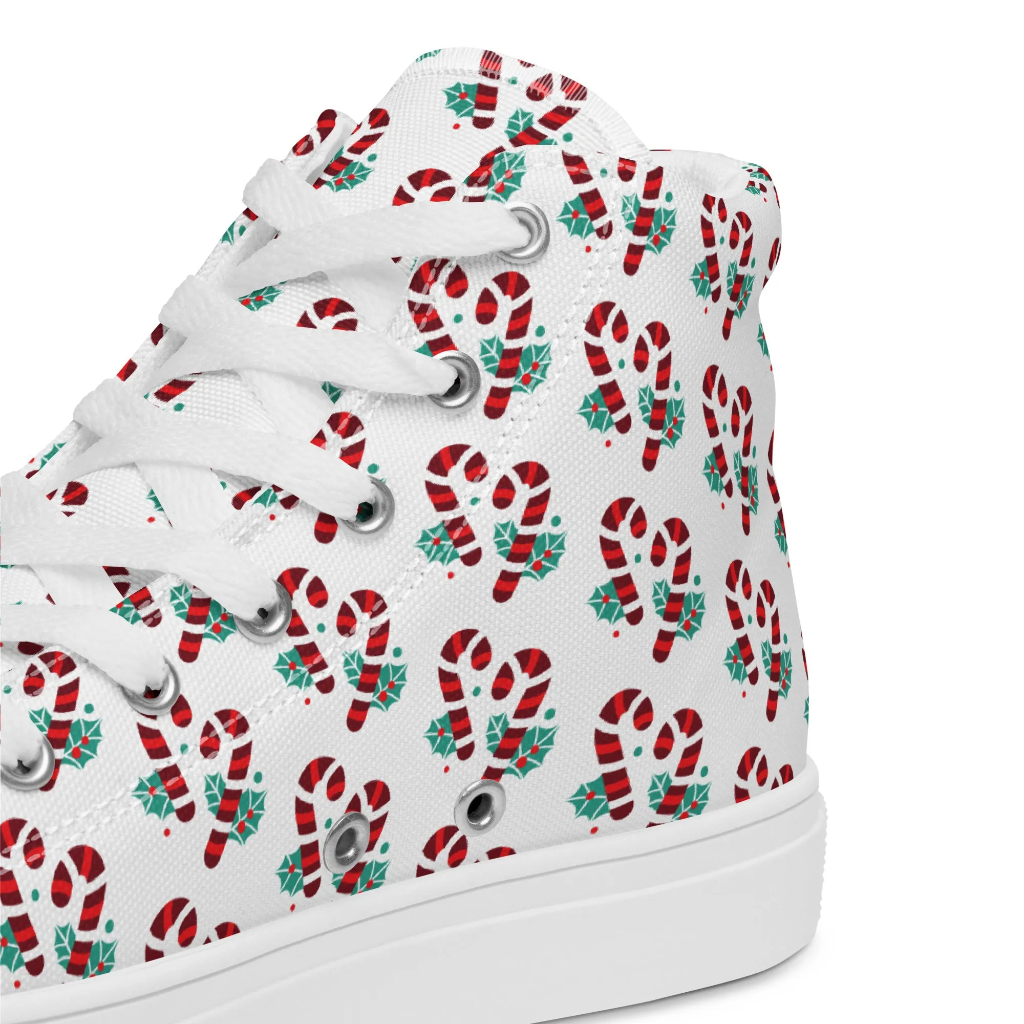 Men Christmas High Top Canvas Shoes (Glamourange Holiday Magic Canvas Shoes For Men - 005)