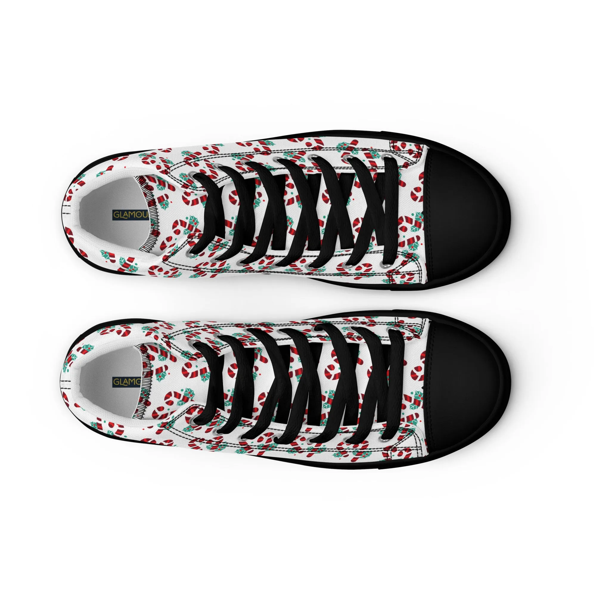 Men Christmas High Top Canvas Shoes (Glamourange Holiday Magic Canvas Shoes For Men - 005)