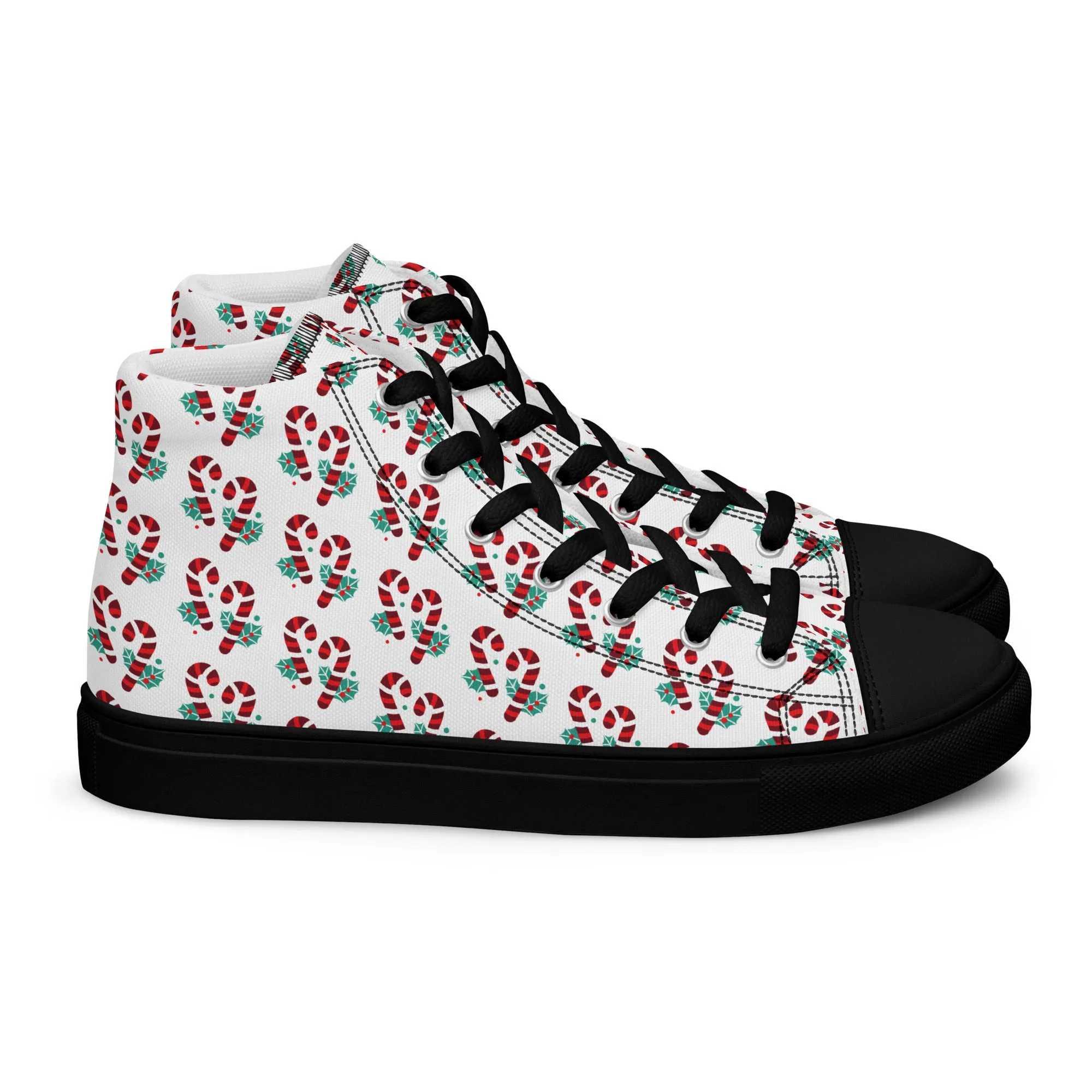 Men Christmas High Top Canvas Shoes (Glamourange Holiday Magic Canvas Shoes For Men - 005)