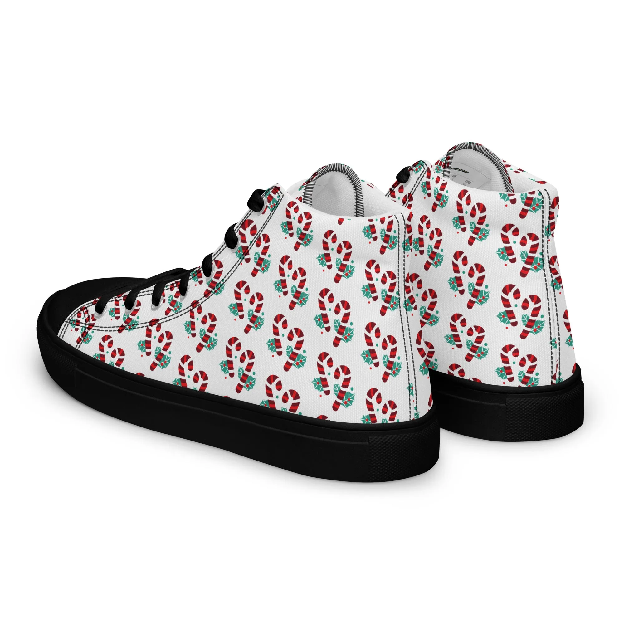 Men Christmas High Top Canvas Shoes (Glamourange Holiday Magic Canvas Shoes For Men - 005)