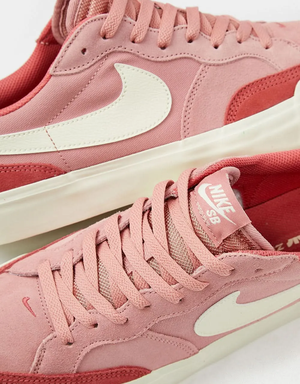 Nike SB Zoom Pogo Plus Skate Shoes - Red Stardust/Coconut Milk-Adobe-Coconut Milk