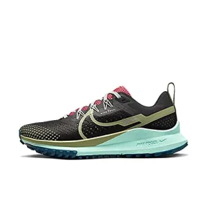 Nike Women's Pegasus React Trail 4 Trail Running Shoe, Black/Green, 7