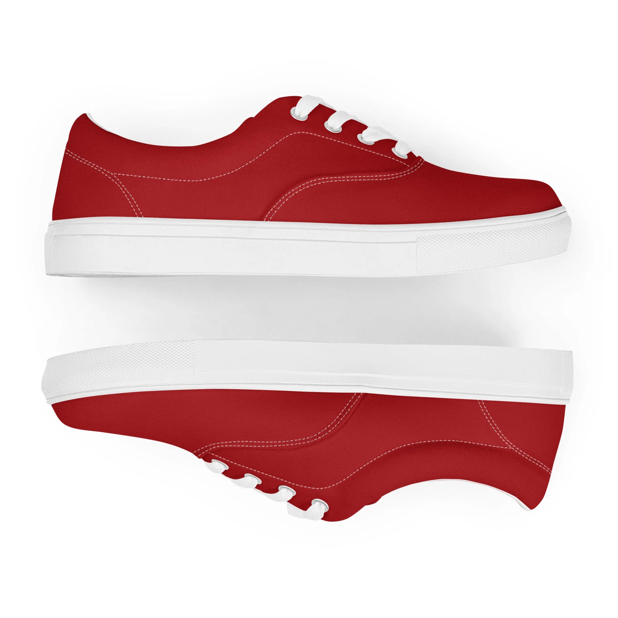Red Women’s lace-up canvas shoes
