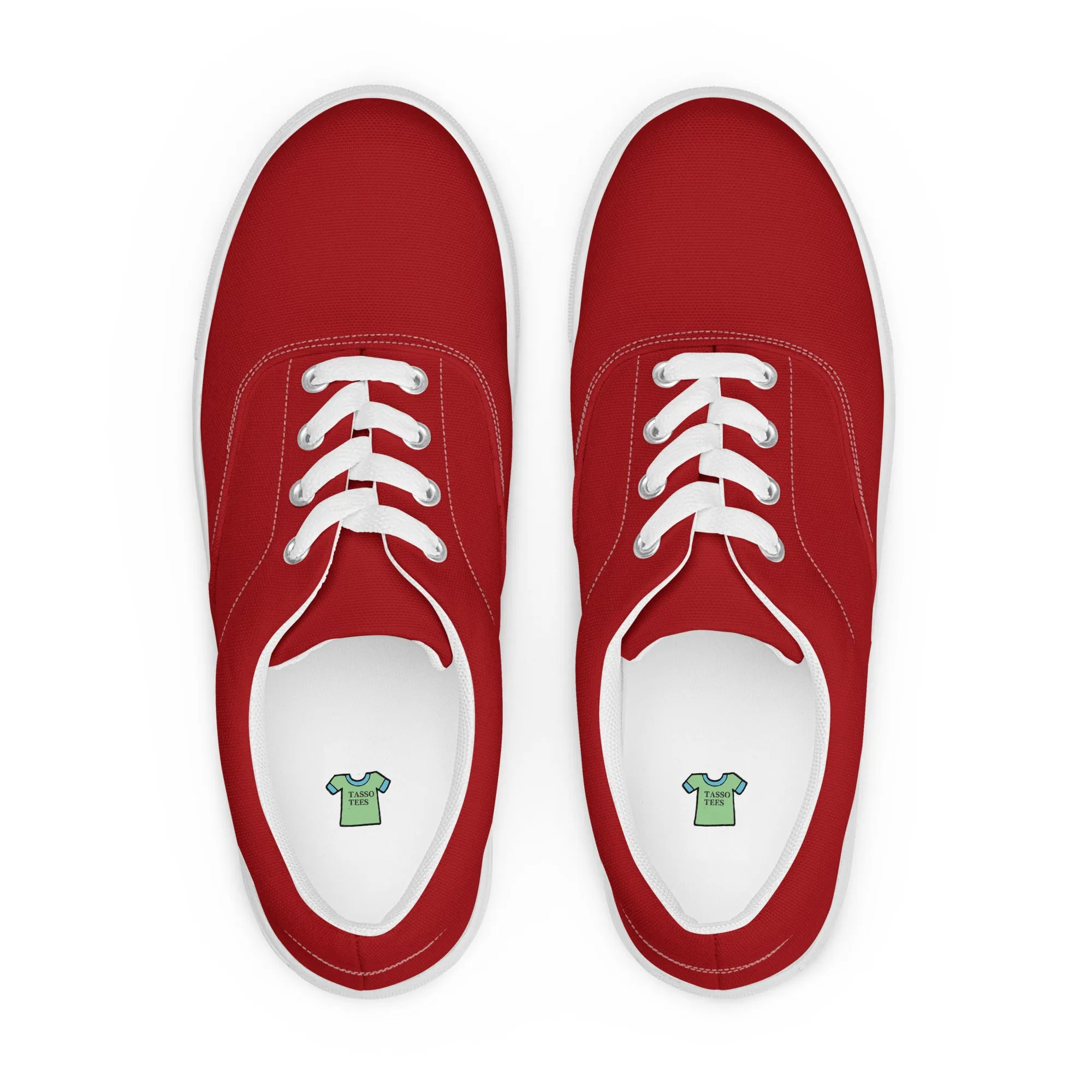 Red Women’s lace-up canvas shoes