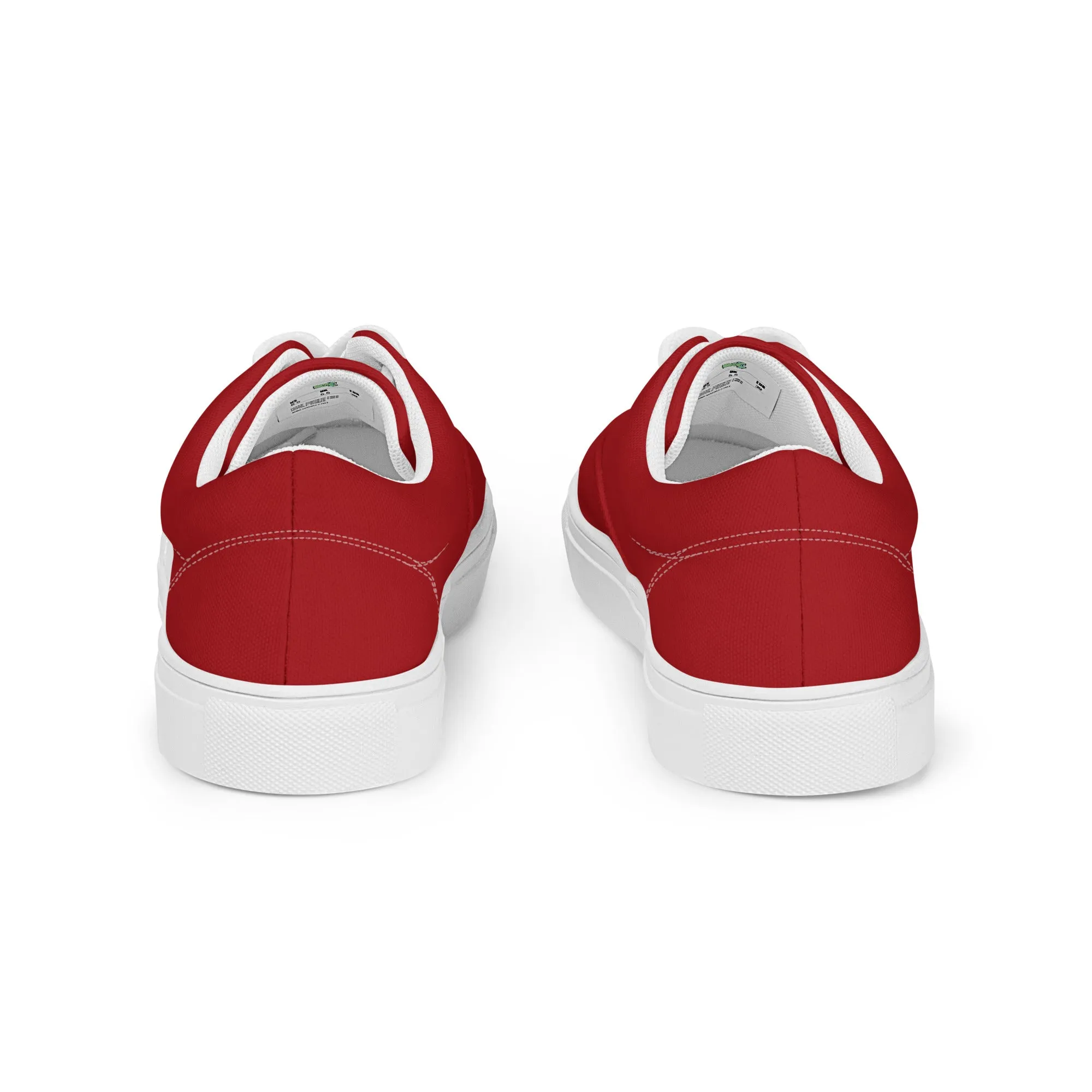 Red Women’s lace-up canvas shoes