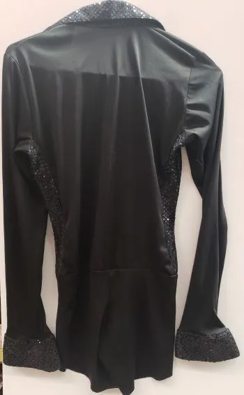 Sirius -- Men's Long Sleeve Latin Ballroom Shirt -- Black