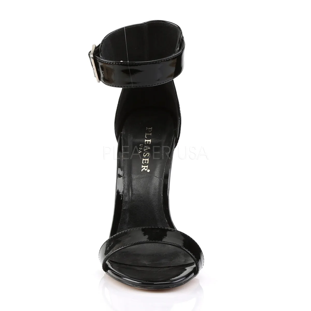 Stiletto Heel Black PA Open Toe Sandal