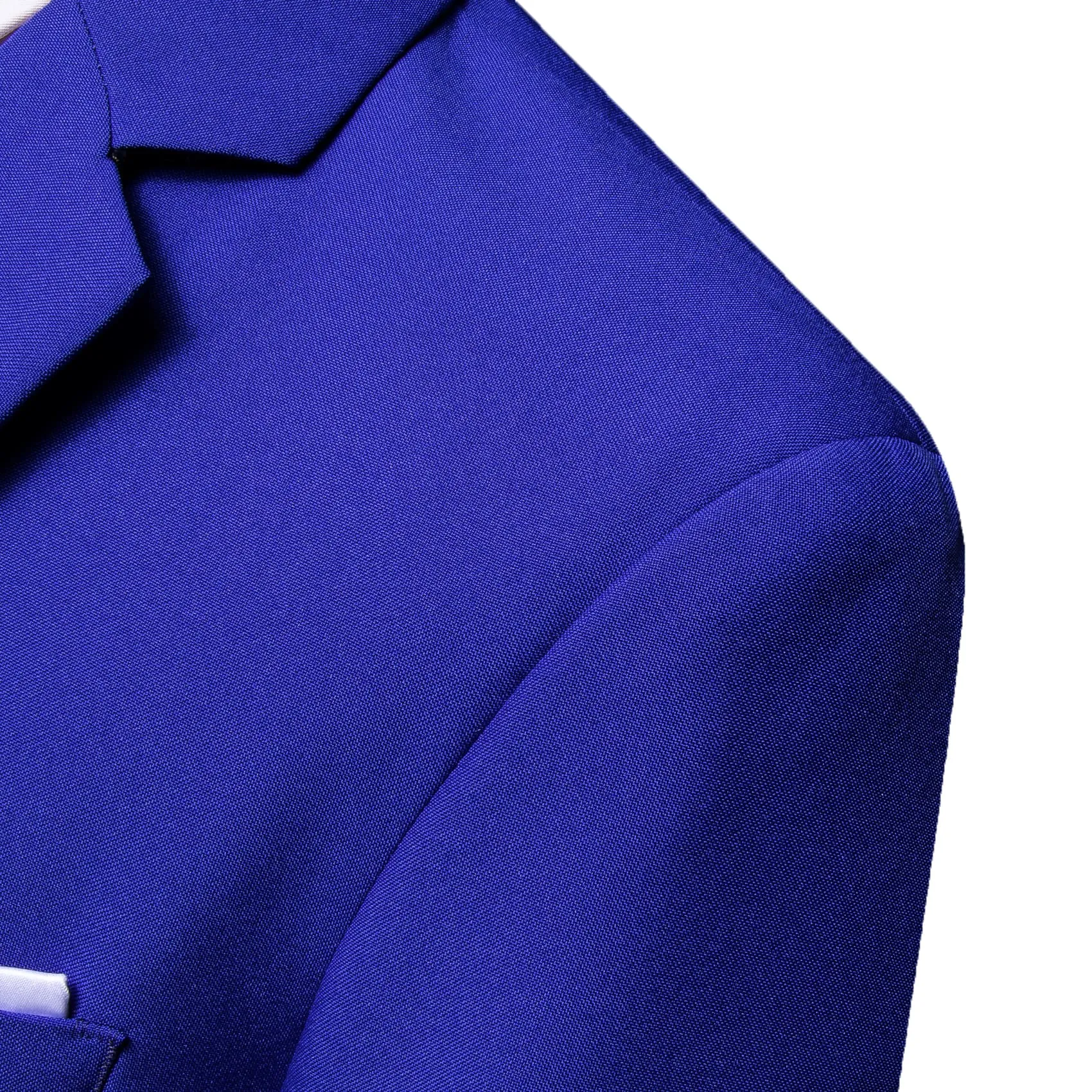 Ties2you Men's Suit Azure Blue Solid Button Down Notched Collar Dress Suit Top