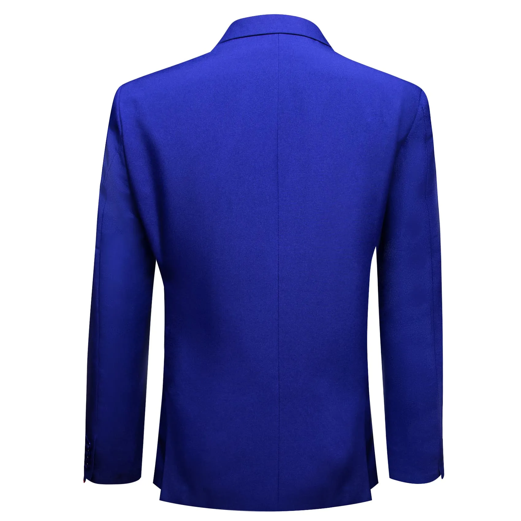 Ties2you Men's Suit Azure Blue Solid Button Down Notched Collar Dress Suit Top