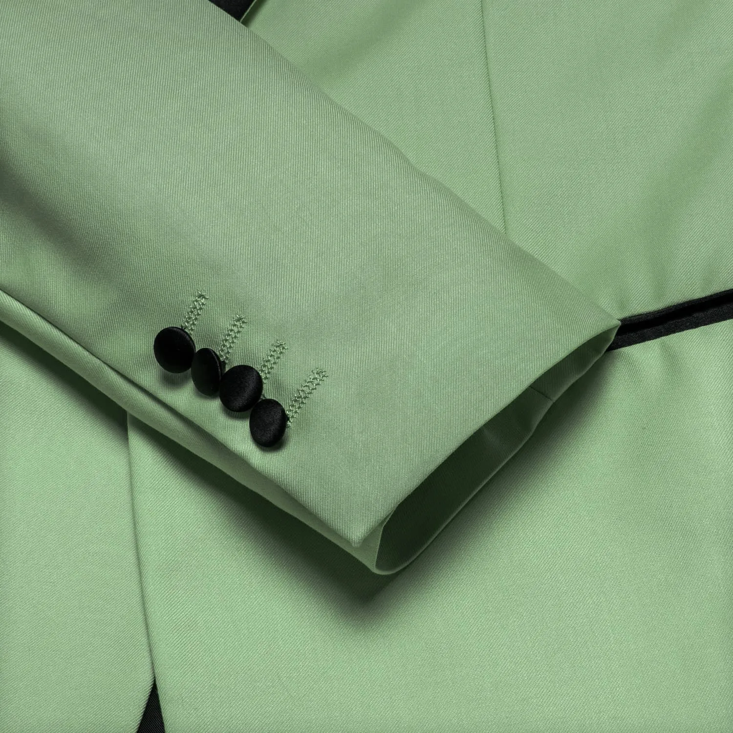 Ties2you Men's Suit Pale Green Solid Shawl Collar Silk Suit