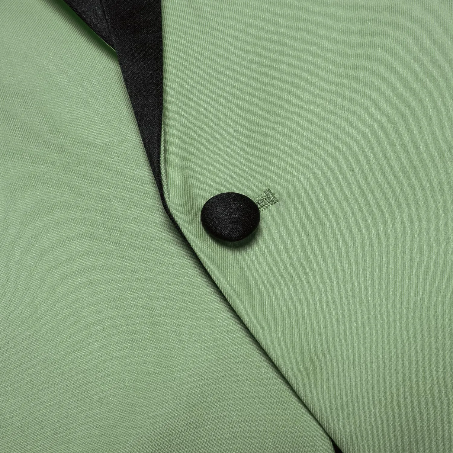 Ties2you Men's Suit Pale Green Solid Shawl Collar Silk Suit