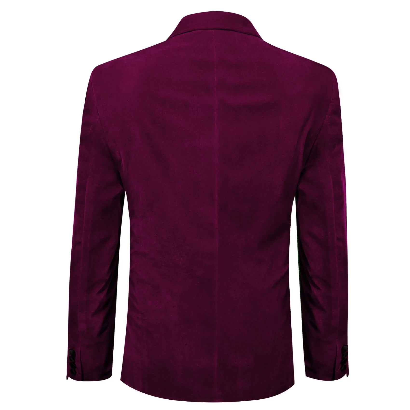 Ties2you Men's Suit Plum Purple Solid Silk Peak Collar Suit Jacket