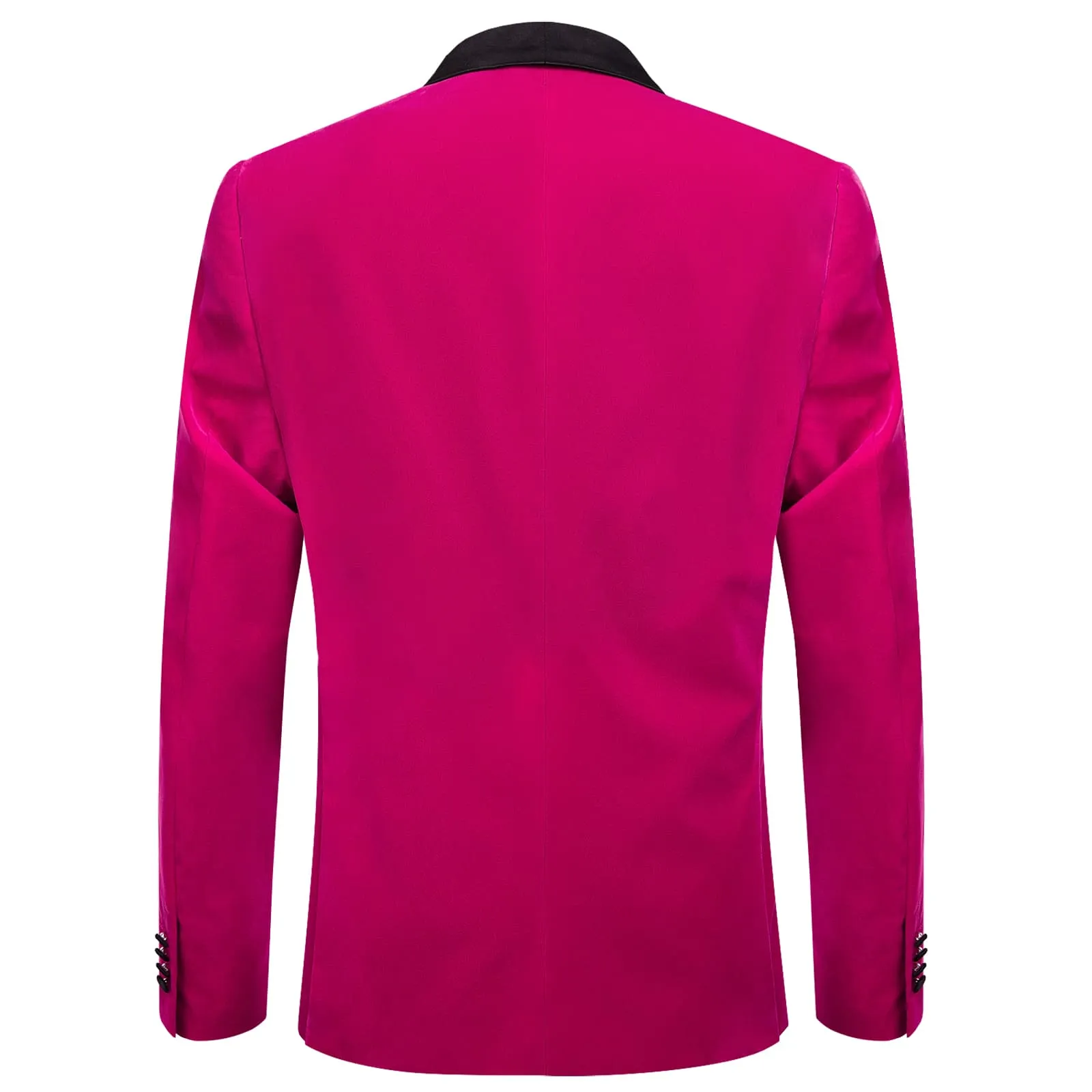 Ties2you Prom Suit Magenta Pink Solid Shawl Collar Button Up Mens Dress Suit Jacket