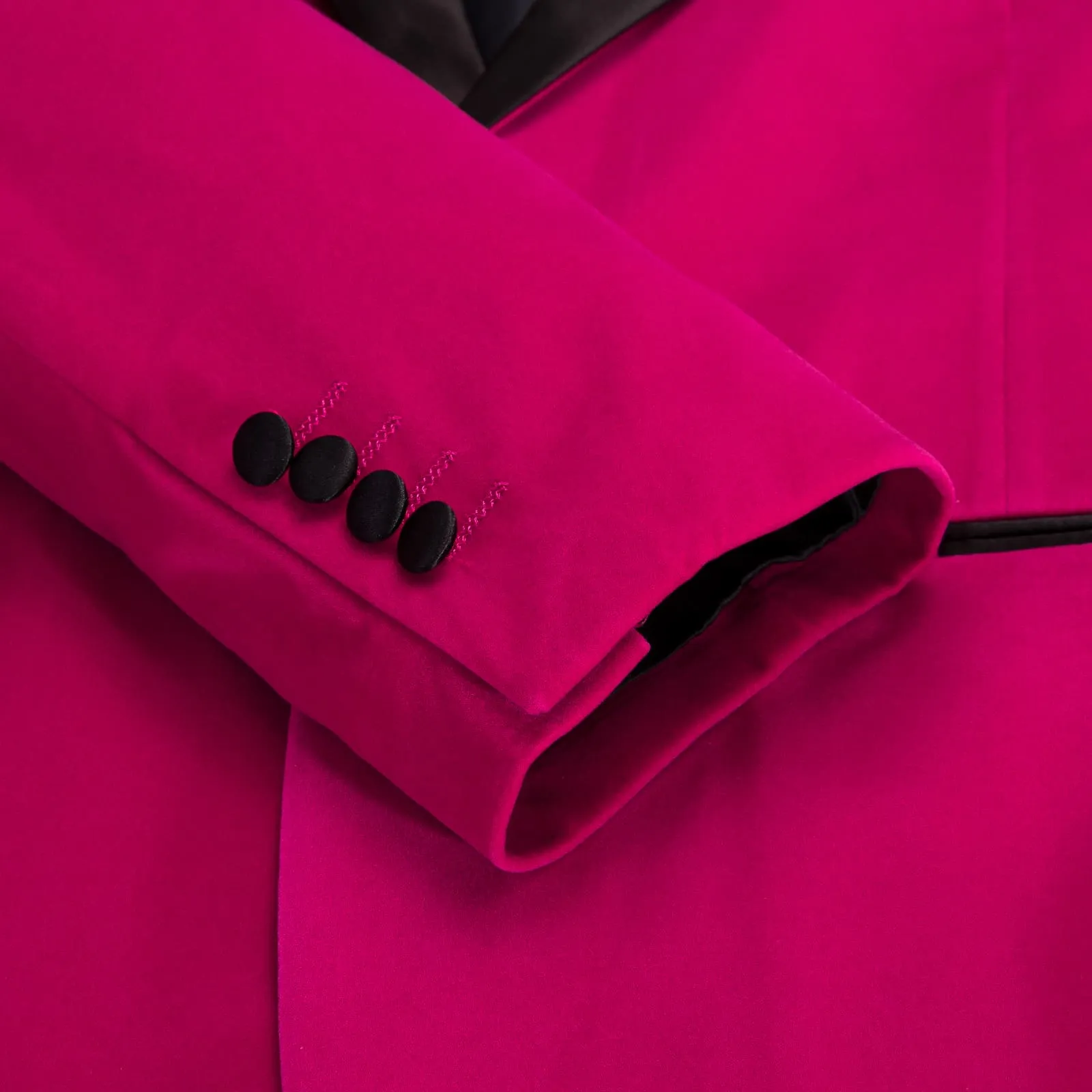 Ties2you Prom Suit Magenta Pink Solid Shawl Collar Button Up Mens Dress Suit Jacket