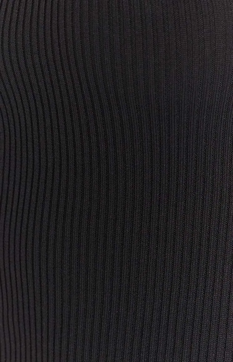 Valencia Strapless Black Midi Lattice Dress